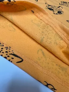 Дитяча піжама утеплена гірчичного кольору, "Котик", байка 86 розмір (12-18 міс)3