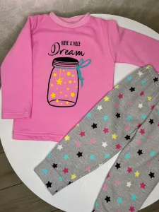 Дитяча піжама утеплена на дівчинку "Have a nice dream" рожева, футер 110р (5 років)