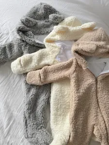 Дитячий комбінезон бежевий демісезонний ромпер Teddy 62р (1-3міс)1