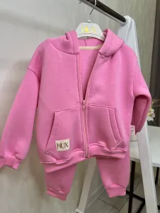 Дитячий костюм на дівчинку теплий рожевий BabyHux 5 років (110р)