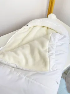 Кокон у візочок дитячий молочний2