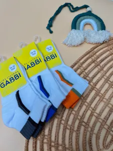 Дитячі шкарпетки демісезонні біло-помаранчеві розмір 14-16 (2-3 роки)1