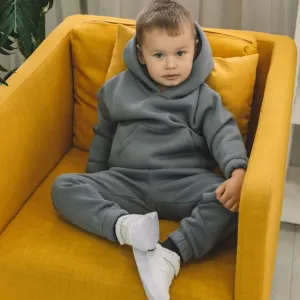 Костюм дитячий сірий тринитка з начісом 104р (4 р)1