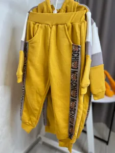 Дитячий костюм "Moschino з ведмедиком", гірчичний двунитка 2 роки (92 розмір)1