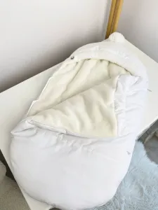 Кокон у візочок дитячий молочний1