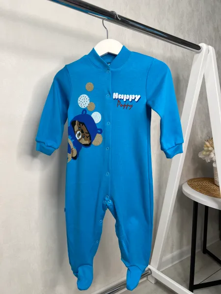 Дитячий чоловічок синій "Happy puppy", кулір, 74 розмір (6-9 міс)1