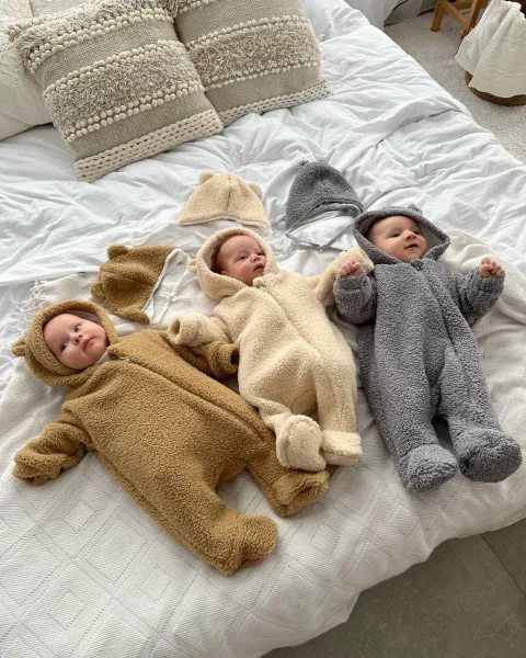 Дитячий комбінезон бежевий демісезонний ромпер Teddy 62р (1-3міс)2