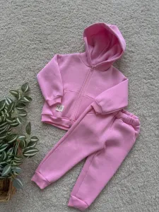 Дитячий костюм на дівчинку теплий рожевий BabyHux 2 роки (92р)